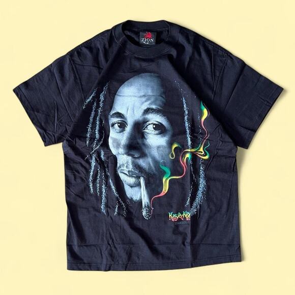 2007 Bob Marley Kaya Man Graphic Tee - Picture 1 of 7